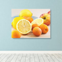 Lemon With Apricots And Apples Food Photography