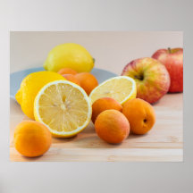 Lemon With Apricots And Apples Food Photography