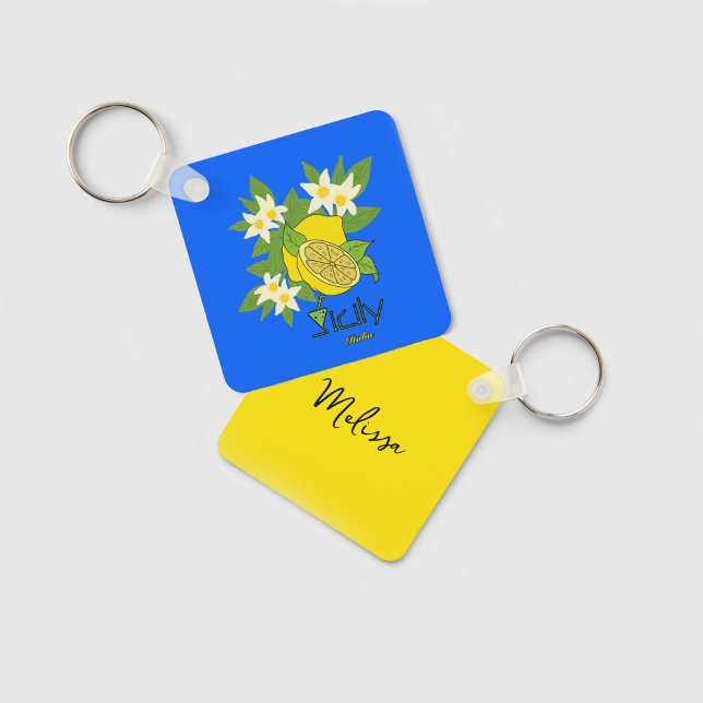 Lemon with flowers key ring (Creator Uploaded)