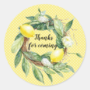Lemon wreath sticker customisable