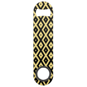 Lemon yellow and black diamond pattern