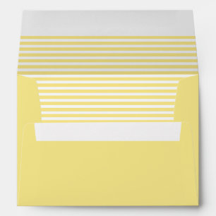 Lemon Yellow and White Striped Envelopes