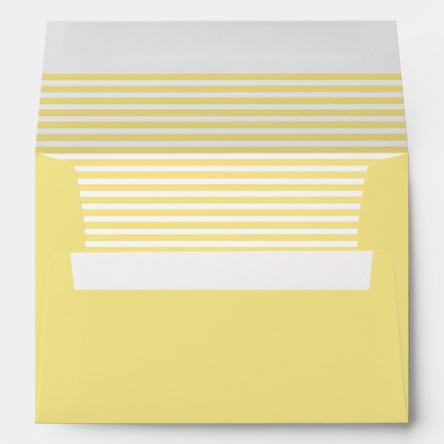Lemon Yellow and White Striped Envelopes (Back (Bottom))
