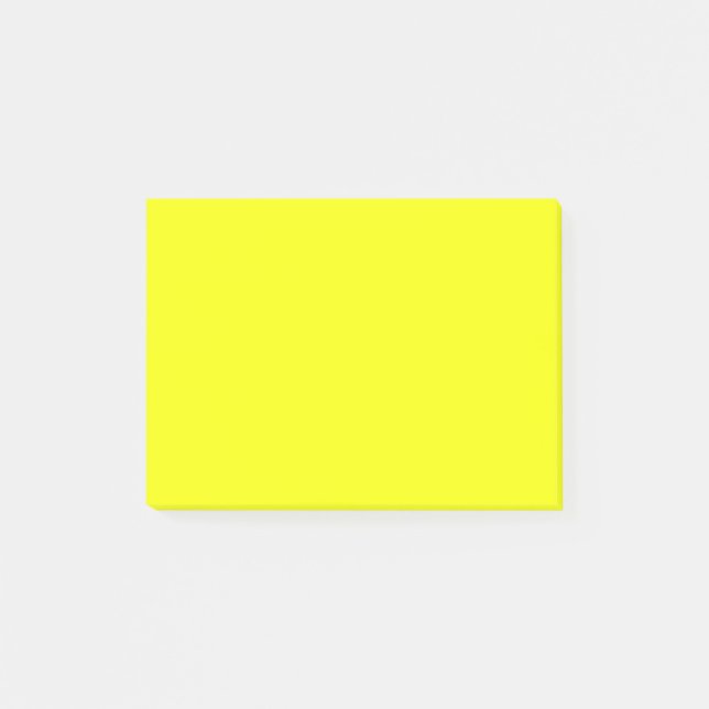 Lemon Yellow Background Colour Customise This! Post-it Notes (Front)