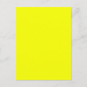 Lemon Yellow Background Colour Customise This! Postcard