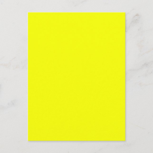Lemon Yellow Background Colour Customise This! Postcard (Front)