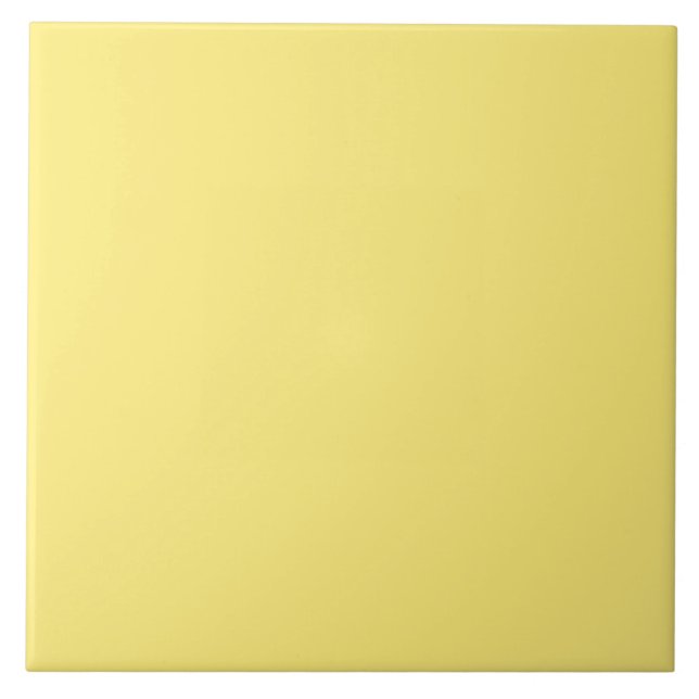 Lemon Yellow Ceramic Tile. Tile (Front)
