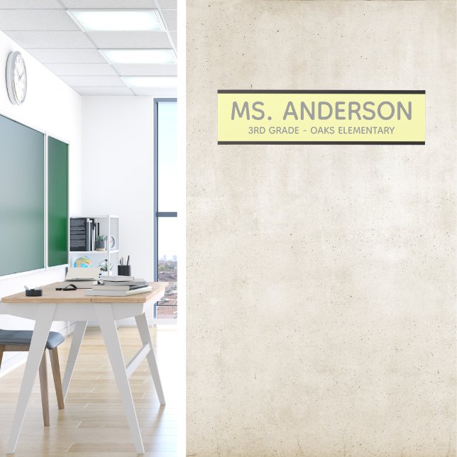 Lemon Yellow Classroom Door Sign (Creator Uploaded)