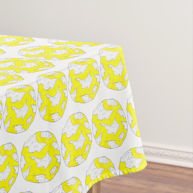Lemon Yellow Crinkle Cookies Bake Sale Bakery Tablecloth (In Situ)
