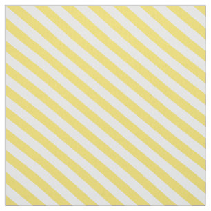 Lemon Yellow Diagonal Stripes Fabric