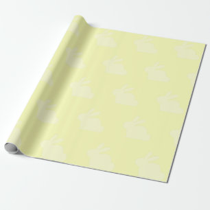 Lemon Yellow Easter Bunny Wrapping Paper