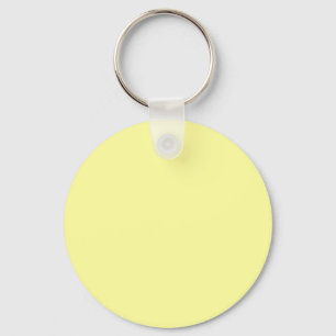 Lemon Yellow FFFF9F Colour with Add a Name Option Key Ring