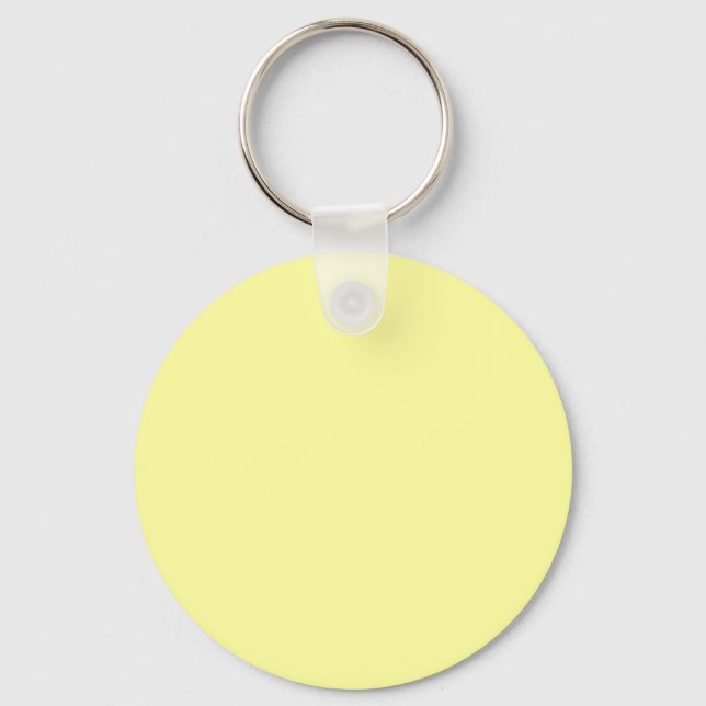 Lemon Yellow FFFF9F Colour with Add a Name Option Key Ring (Front)