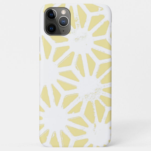 Lemon yellow geometric pattern Case-Mate iPhone case (Back)