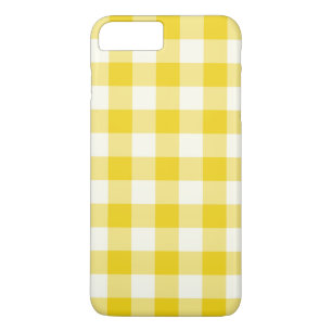 Lemon Yellow Gingham iPhone 7 Plus Case