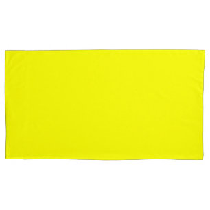 Lemon Yellow King Size Pillow Case Pair