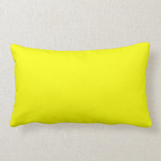Lemon Yellow Lumbar Pillow 13" x 21"
