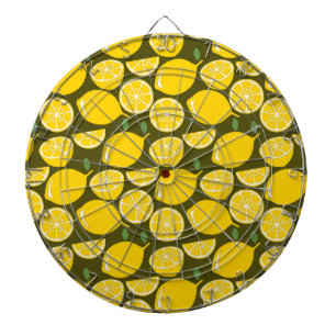 Lemon Yellow Modern Fun Cute Dartboard