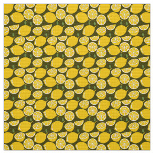 Lemon Yellow Modern Fun Cute Fabric