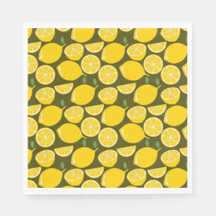 Lemon Yellow Modern Fun Cute Napkin