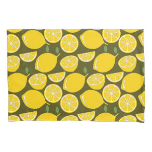 Lemon Yellow Modern Fun Cute Pillowcase