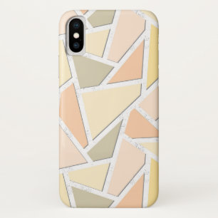 Lemon yellow mosaic pattern iPhone x case
