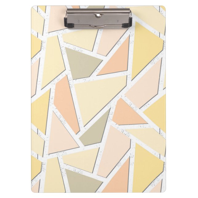 Lemon yellow mosaic pattern clipboard (Front)