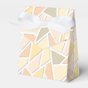 Lemon yellow mosaic pattern favour box