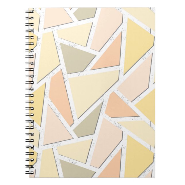Lemon yellow mosaic pattern notebook (Front)
