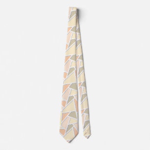 Lemon yellow mosaic pattern tie