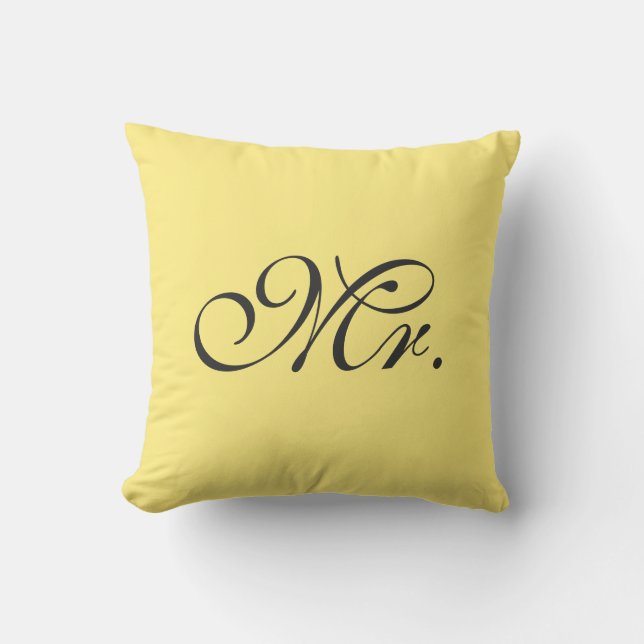 Lemon Yellow Mr. Pillow (Front)