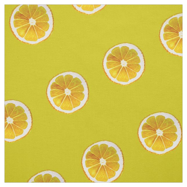Lemon yellow pop art kitsch fabric (Swatch)