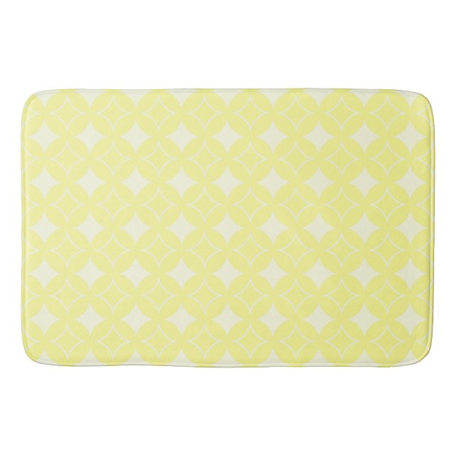 Lemon yellow shippo pattern bath mat (Front)