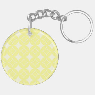 Lemon yellow shippo pattern key ring