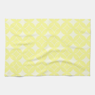 Lemon yellow shippo pattern tea towel