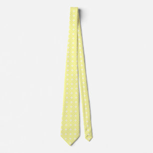 Lemon yellow shippo pattern tie