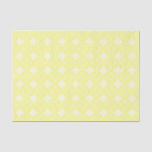 Lemon yellow shippo pattern tissue paper