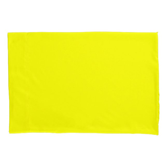 Lemon Yellow Single Standard Size Pillow Case (Front)
