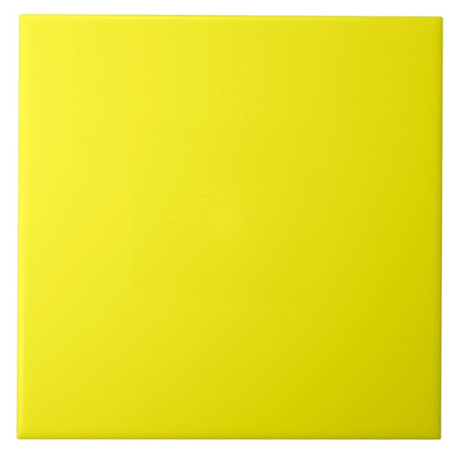 LEMON YELLOW (solid fruity colour) ~ Ceramic Tile (Front)