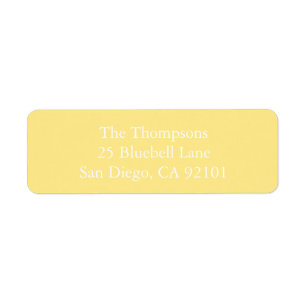 Lemon Yellow Sorbet Ice Cream Gelato Ices Return Address Label