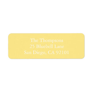 Lemon Yellow Sorbet Ice Cream Gelato Ices Return Address Label