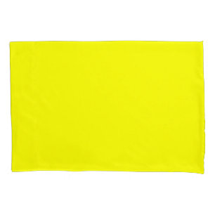 Lemon Yellow Standard Size Pillow Case Pair