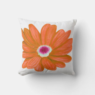 Lemon Yellow Summer Floral Throw Pillow