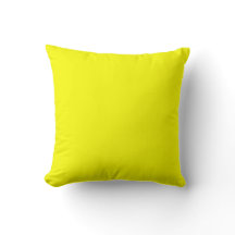 Lemon Yellow Throw Pillow 16" x 16"