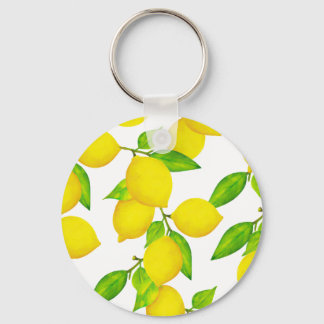 Lemon Zest Key Charm Key Ring