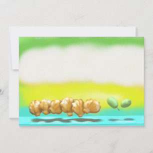 Lemon Zest Madeleines and Green Grapes Thank You Card