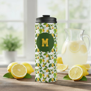 Lemon Zest Pattern Thermal Tumbler