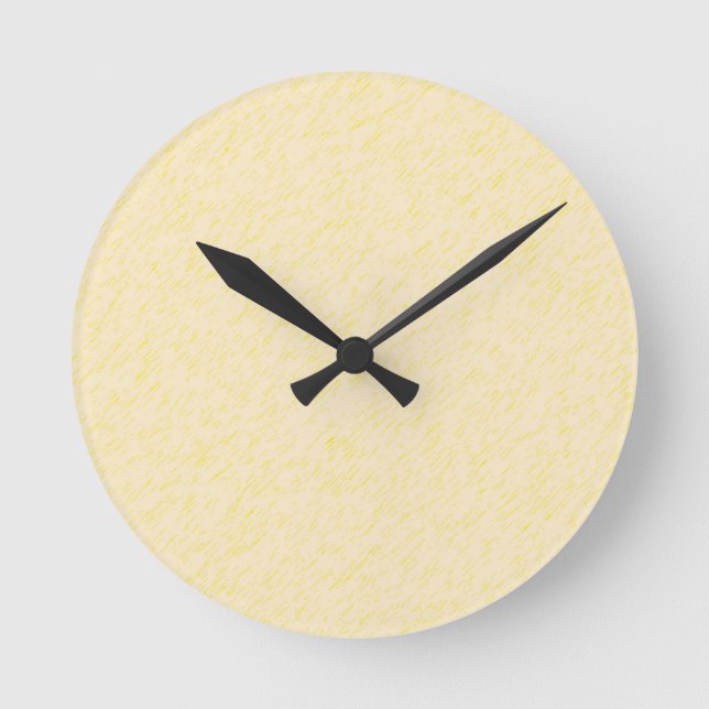 Lemon Zest print - yellow faun accessories custom Round Clock (Front)