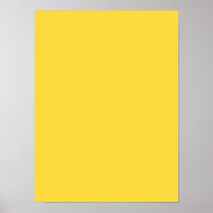 Lemon Zest Yellow Trend Colour Customised Template Poster