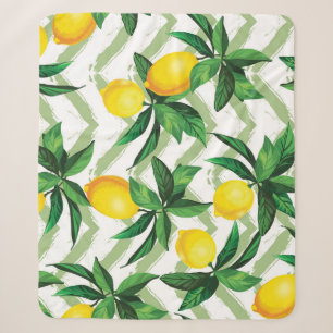 Lemon zigzag: vintage hand-drawn pattern. sherpa blanket